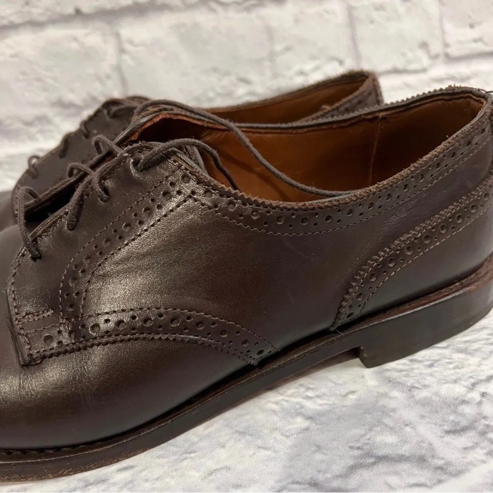 Allen Edmonds 6th avenue cap toe semi brogue derby men’s shoes size 11 brown